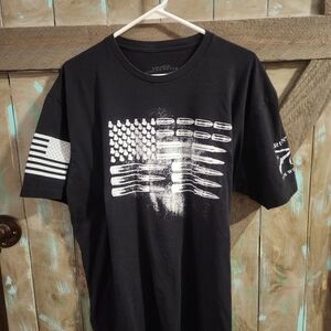 Grunt Style Black and White Flag Graphic Tee